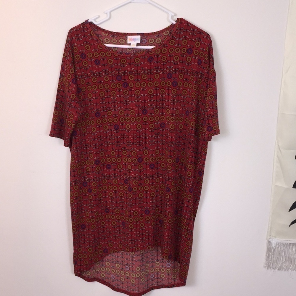 🌸 Lularoe floral tunic top. Size XXS.